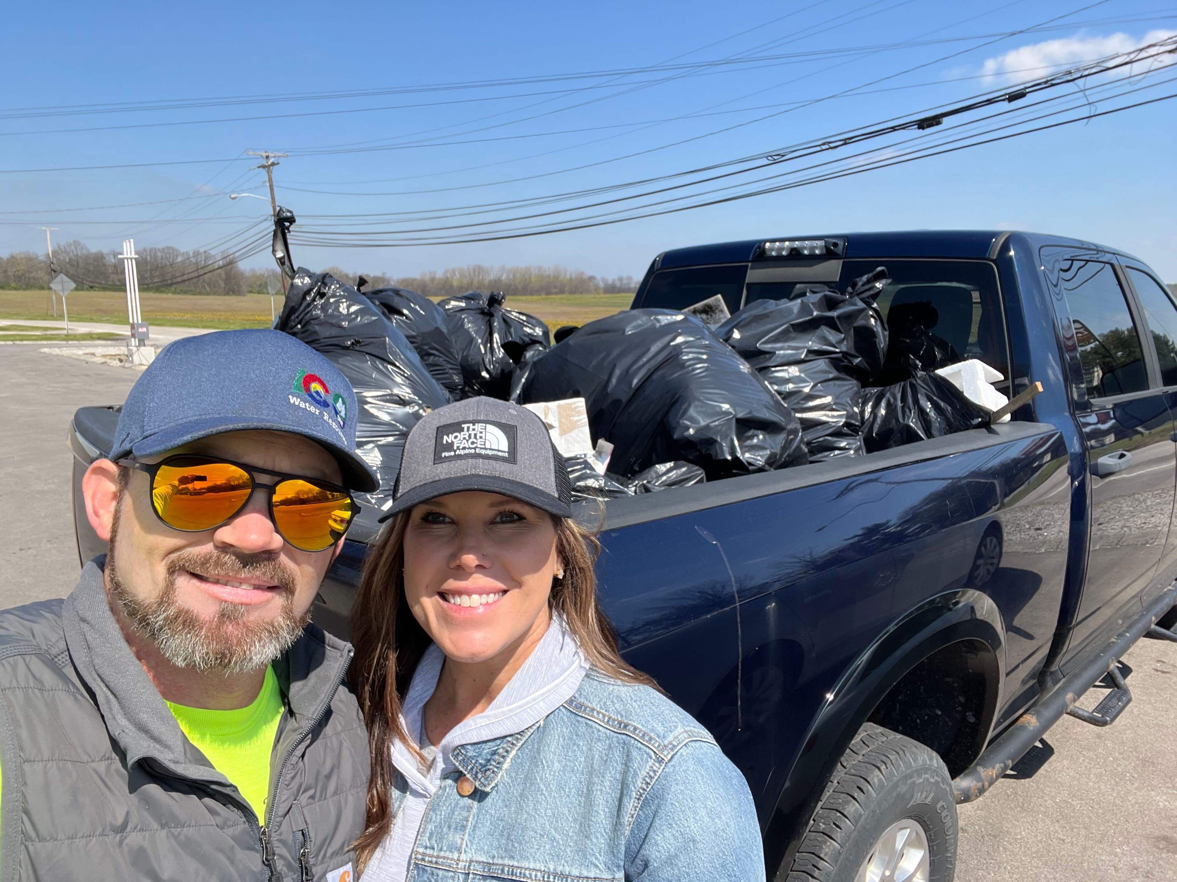 After a roadside cleanup